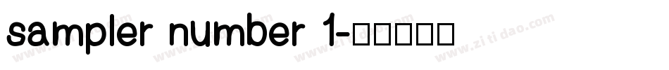 sampler number 1字体转换